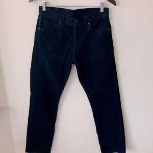 Uniqlo Navy Blue Straight Leg classic corduroy Jeans women’s SZ 29  5 pocket